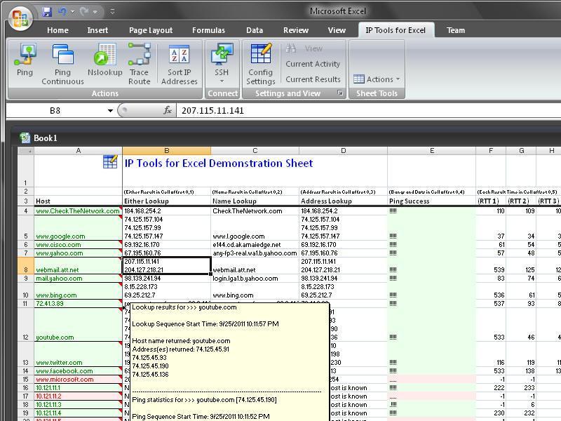 IP Tools for Excel Screenshot